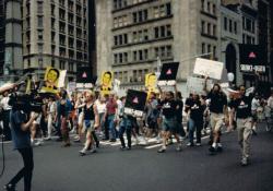 A march for AIDS Awareness in How to Survive a Plague. A march for AIDS Awareness in How to Survive a Plague.