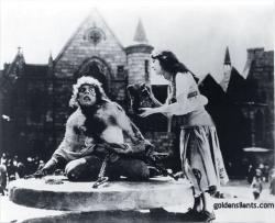 Lon Chaney as Quasimodo and Patsy Ruth Miller as Esmeralda.