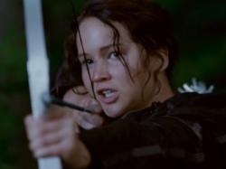 Jennifer Lawrence in The Hunger Games.