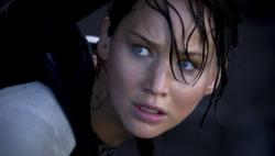 Jennifer Lawrence as Katniss Everdeen in The Hunger Games: Catching Fire.