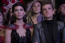 Jennifer Lawrence and Josh Hutcherson in The Hunger Games: Catching Fire 