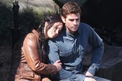 Jennifer Lawrence and Liam Hemsworth in The Hunger Games: Mockingjay - Part 1