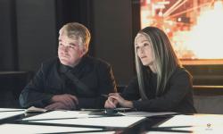 Philip Seymour Hoffman and Julianne Moore in The Hunger Games: Mockingjay - Part 1