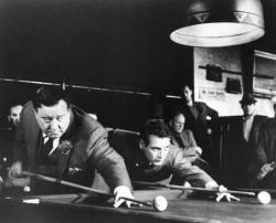 Jackie Gleason and Paul Newman in The Hustler Jackie Gleason and Paul Newman in The Hustler