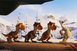 Sid and his kids in Ice Age: Dawn of the Dinosaurs.