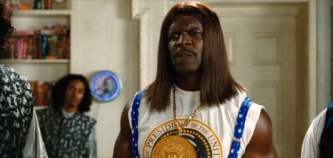 Terry Crews as President Comacho in Idiocracy