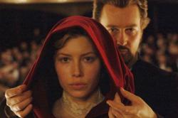 Jessica Biel and Edward Norton in The Illusionist. Jessica Biel and Edward Norton in The Illusionist.