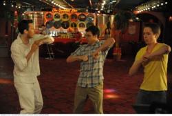Neal trying to show Will and Simon how to dance. Neal trying to show Will and Simon how to dance.