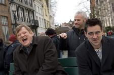 Martin McDonagh directing Brendan Gleason and Colin Farrell in Bruges.