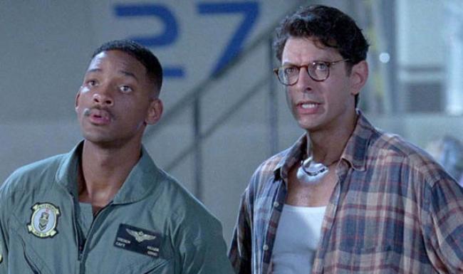 Will Smith and Jeff Goldblum in Independence Day. Will Smith and Jeff Goldblum in Independence Day.
