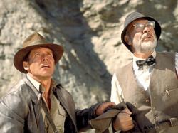 Harrison Ford and Sean Connery in Indiana Jones and the Last Crusade.