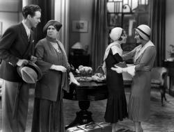 Arthur Lake, Maude Eburne, Gloria Swanson and Barbara Kent in Indiscreet.