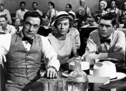 Gene Kelly, Donna Anderson and Dick York in Inherit the Wind. Gene Kelly, Donna Anderson and Dick York in Inherit the Wind.