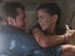 Richard Armitage and Sarah Wayne Callies go Into the Storm. Richard Armitage and Sarah Wayne Callies go Into the Storm.