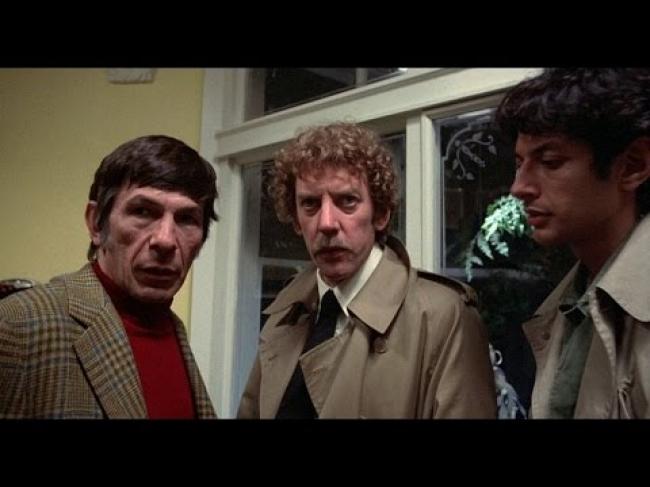 Leonard Nimoy, Donald Sutherland and Jeff Goldblum in Invasion of the Body Snatchers.