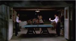 Joaquin Phoenix and Billy Crudup play ping pong in Inventing the Abbotts.