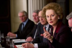 Meryl Streep as the Iron Lady.