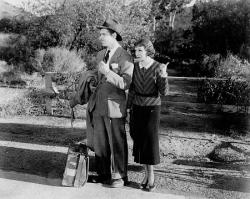 Clark Gable and Claudette Colbert in It Happened One Night. Clark Gable and Claudette Colbert in It Happened One Night.