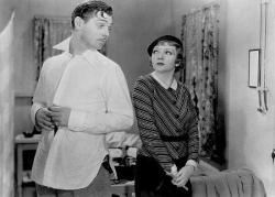 Clark Gable and Claudette Colbert in It Happened One Night. Clark Gable and Claudette Colbert in It Happened One Night.