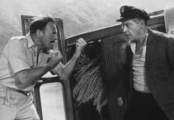 Terry-Thomas and Milton Berle engage in fisticuffs in It's a Mad, Mad, Mad, Mad, World.