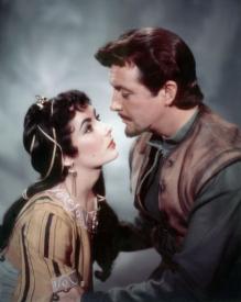 Elizabeth Taylor and Robert Taylor in Ivanhoe.