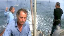 Richard Dreyfuss, Robert Shaw and Roy Scheider in Jaws.