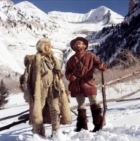 Will Geer and Robert Redford in Jeremiah Johnson.