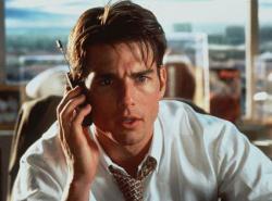 Tom Cruise in Jerry Maguire. Tom Cruise in Jerry Maguire.