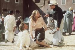 Michael Douglas, Kathleen Turner and Danny DeVito reunite in the disappointing Jewel of the Nile. Michael Douglas, Kathleen Turner and Danny DeVito reunite in the disappointing Jewel of the Nile.