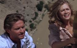 Michael Douglas and Kathleen Turner in Jewel of the Nile.