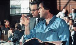 Oliver Stone directs Kevin Costner in JFK.