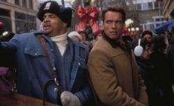 Sinbad and Arnold Schwarzenegger in Jingle All the Way.