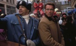 Sinbad and Arnold Schwarzenegger in Jingle All the Way. Sinbad and Arnold Schwarzenegger in Jingle All the Way.