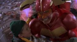 Jake Lloyd and Arnold Schwarzenegger in Jingle All the Way.