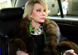 Joan Rivers, her fur is real, her face...not so much. Joan Rivers, her fur is real, her face...not so much.