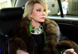 Joan Rivers, her fur is real, her face...not so much.