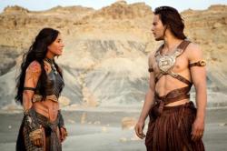 Lynn Collins and Taylor Kitsch in John Carter, or are they on their way to a leather convention?