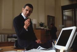 Rowan Atkinson in Johnny English. Rowan Atkinson in Johnny English.