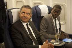 Rowan Atkinson and Daniel Kaluuya in Johnny English Reborn