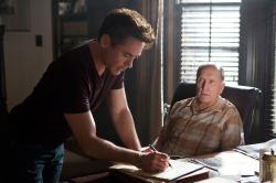 Robert Downey Jr. and Robert Duvall in The Judge. Robert Downey Jr. and Robert Duvall in The Judge.