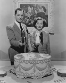 Robert Montgomery and Bette Davis in June Bride. Robert Montgomery and Bette Davis in June Bride.