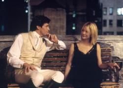 Hugh Jackman and Meg Ryan in Kate & Leopold. Hugh Jackman and Meg Ryan in Kate & Leopold.
