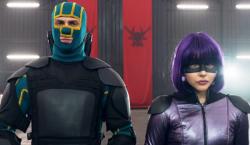 Aaron Taylor-Johnson and Chloe Grace Moretz inKick-Ass 2.