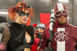 Lindy Booth and Donald Faison in Kick-Ass 2. Lindy Booth and Donald Faison in Kick-Ass 2.