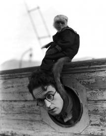 Harold Lloyd and the monkey.