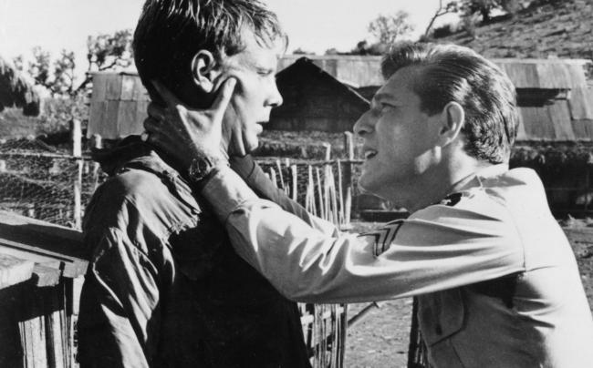James Fox and George Segal in King Rat James Fox and George Segal in King Rat