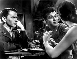 Frank Sinatra, Tony Curtis, and Natalie Wood in Kings Go Forth.