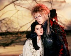 Jennifer Connelly and David Bowie in Labyrinth.