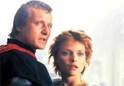 Rutger Hauer and Michelle Pfeiffer as Navarre and Isabeau in Ladyhawke.