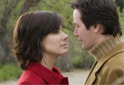 Sandra Bullock and Keanu Reeves in The Lake House. Sandra Bullock and Keanu Reeves in The Lake House.